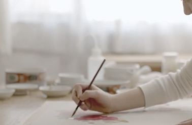 【影片】 日本畫家定家亜由子女士和金泥